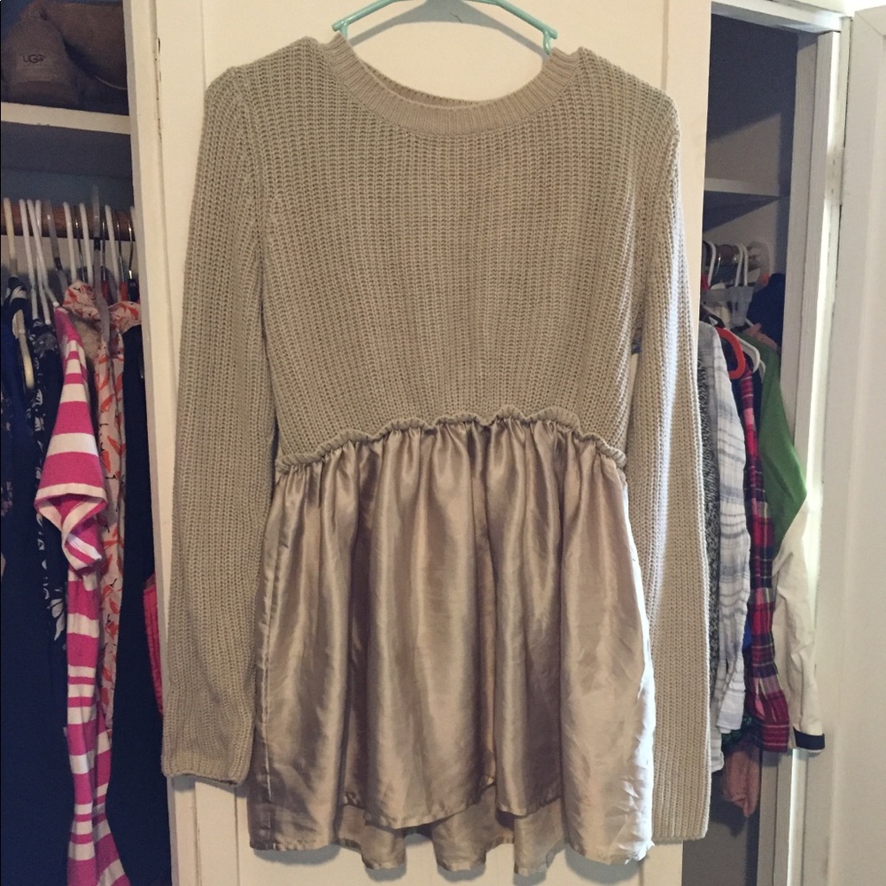 Nude sweater top